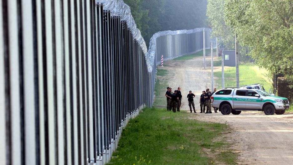 Zapora na granicy polsko-białoruskiej