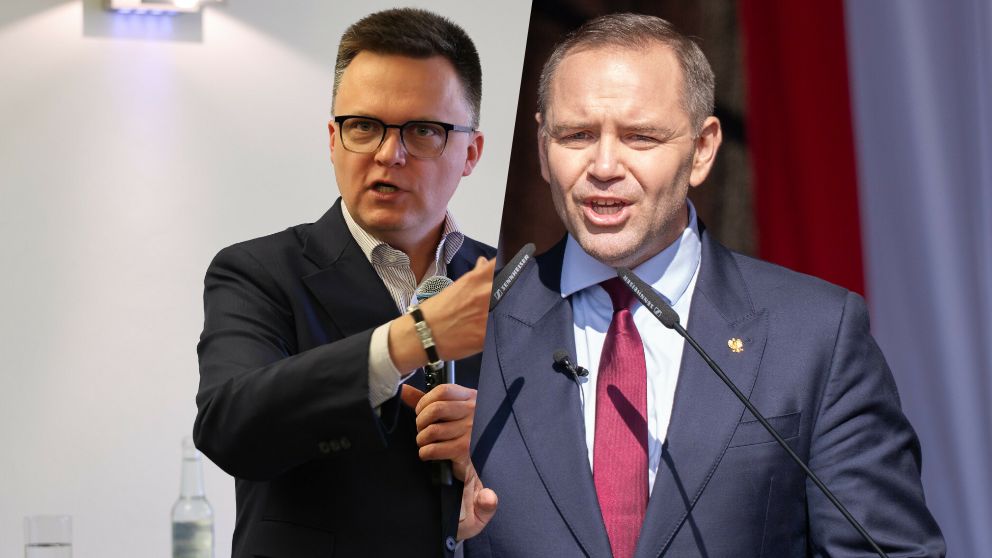 Szymon Hołownia i Karol Nawrocki