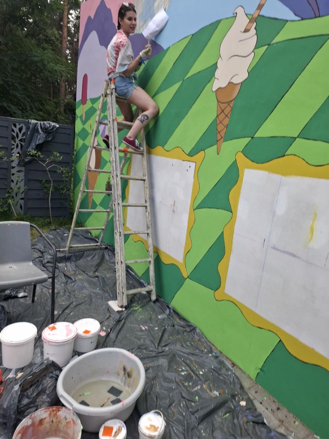 Mural w Sokolnikach-Lesie