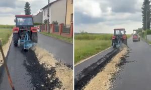 Rolnik zaorał asfalt. Jest oświadczenie ZDM. "Dementujemy"