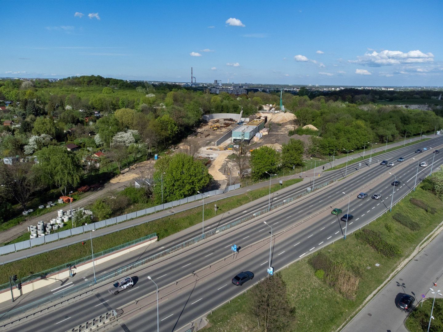 19.04.2025 KRAKOW BUDOWA MUZEUM KL PLASZOW DRON UL KAMIENSKIEGO FOT. SZYMON KORTA / POLSKA PRESS