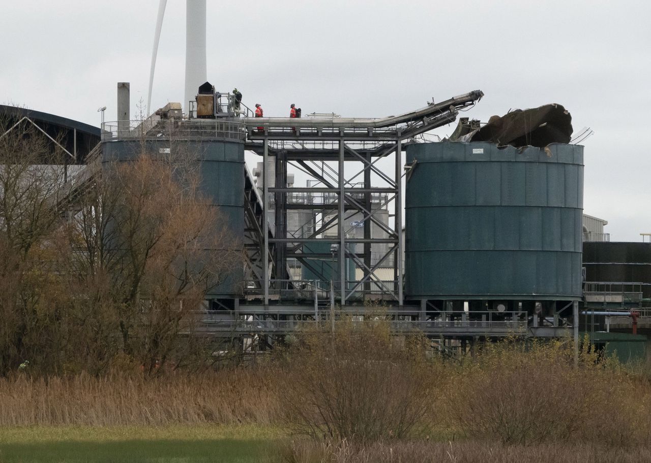 Zbiornik w Avonmouth pod Bristolem, w którym doszło do eksplozji w czwartek