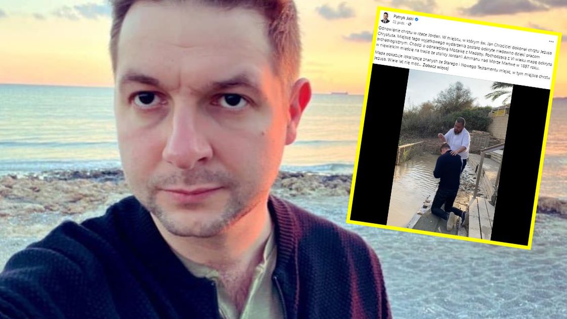 Patryk Jaki odnowił sakrament chrztu 