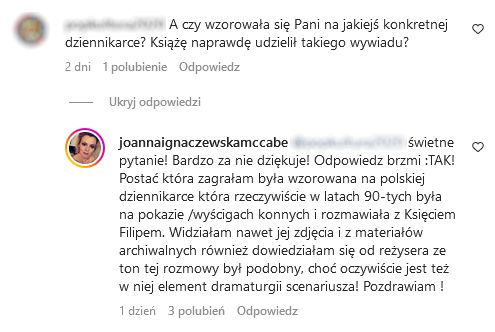Joanna Ignaczewska-McCabe opowiada o swojej roli