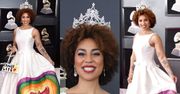 Piosenkarka Joy Villa pojawiła się na Grammy w "antyaborcyjnej" sukience...