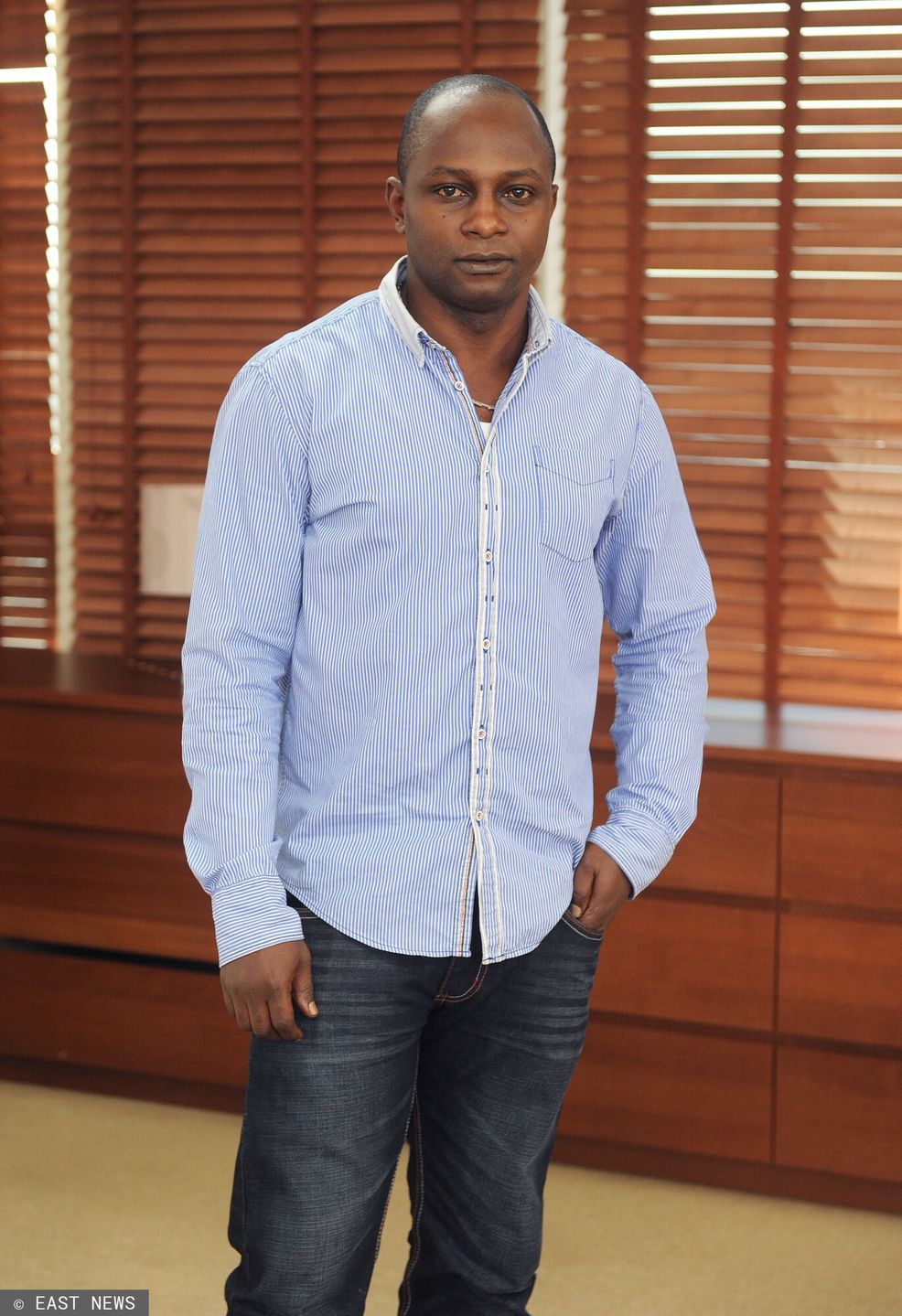 Emmanuel Olisadebe w programie "Dzień Dobry TVN" w 2013 r.