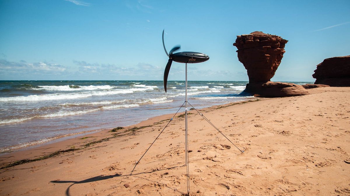Shine Turbine to przenośna turbina wiatrowa