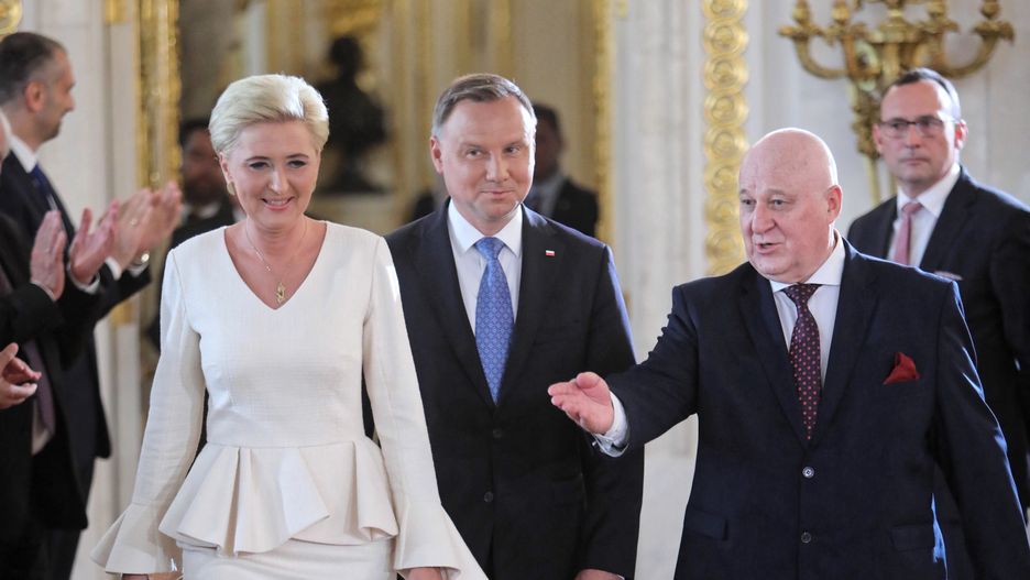 Andrzej Duda na Zamku Królewskim. Towarzyszyła mu pierwsza dama 