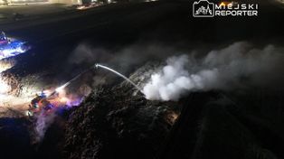 Sokołów: Pożar składowiska odpadów. Kolejny taki w tym miejscu w ciągu roku