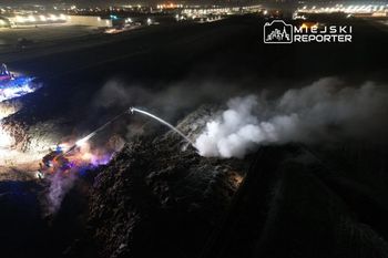 Sokołów: Pożar składowiska odpadów. Kolejny taki w tym miejscu w ciągu roku