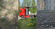 Tak po hucznej imprezie wyglądał teren przy pałacu w Wilanowie, gdzie bawili się celebryci (WIDEO)