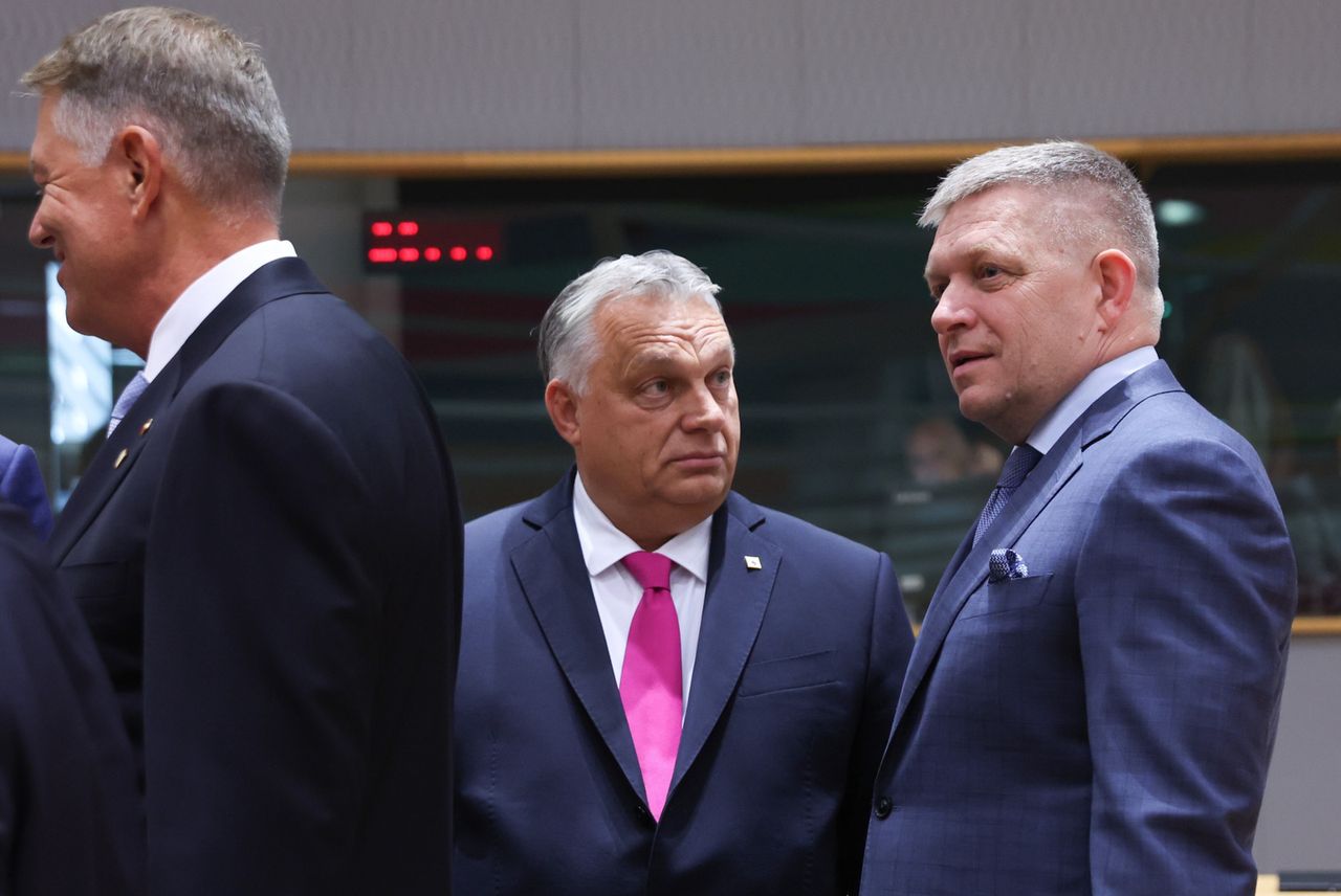 The Prime Minister of Hungary Viktor Orban and the Prime Minister of Slovakia Robert Fico