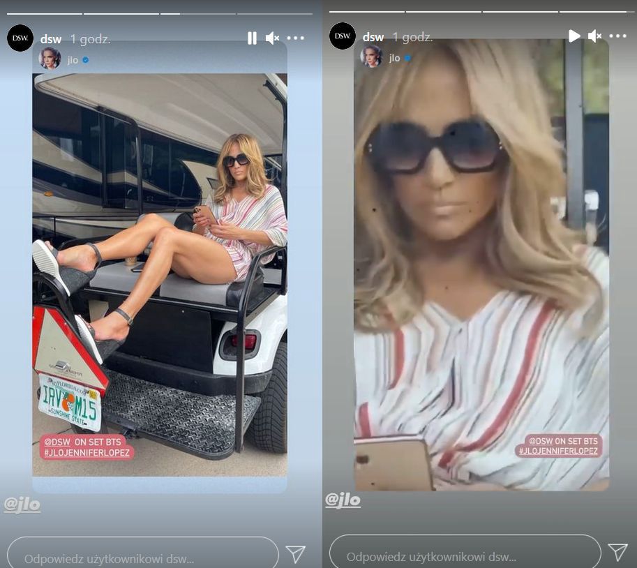 Jennifer Lopez reklamuje buty