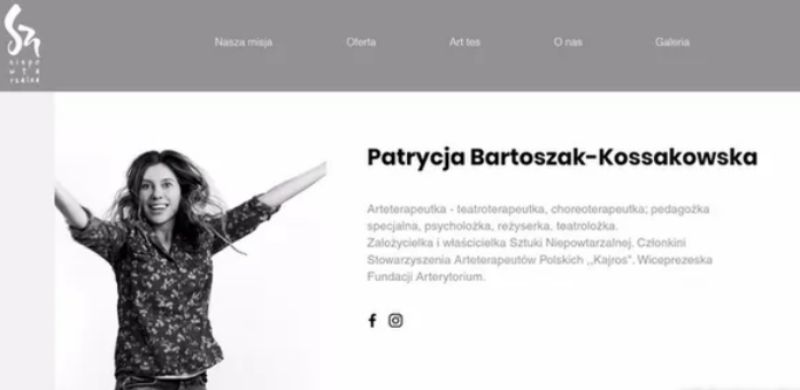 Obecnie na stronie www.sztukaniepowtarzalna.com widnieje nazwisko "Patrycja Bartoszak"