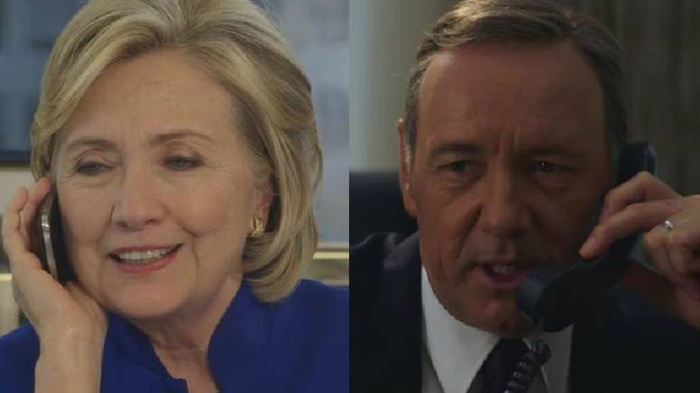 Hillary Clinton, Kevin Spacey
Fotografia: screen z YouTube.com/montaż jastrzabpost.pl