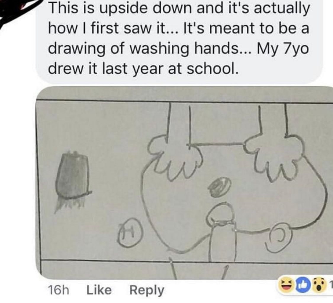 Dwuznaczny rysunek siedmiolatka