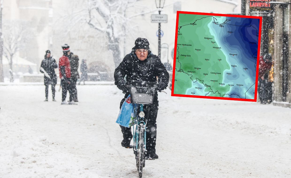wiadomości,aktualności,WP Wiadomości Polska podzielona pogodowo. Na styku opady i gołoledź