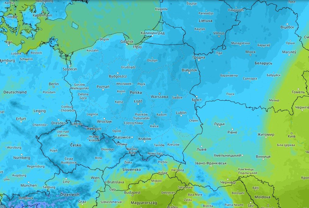 Noc z niedzieli na poniedziałek będzie mroźna. Temperatura w prawie całej Polsce spadnie poniżej zera