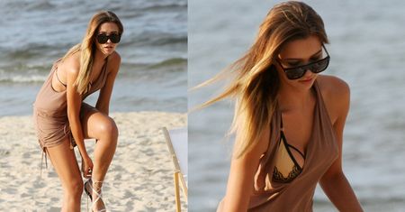 Sandra Kubicka z drinkiem i w bikini na plaży (ZDJĘCIA)