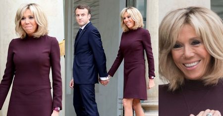 Zakochani Macronowie trzymają się za ręce przed Pałacem Prezydenckim (ZDJĘCIA)