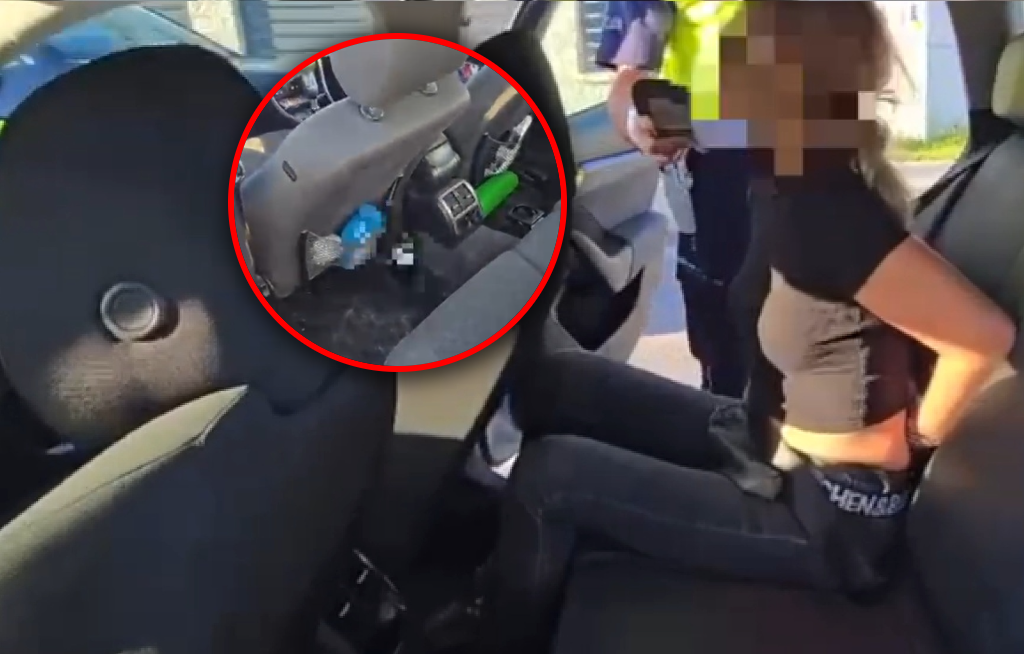 Zwyzywała policjantów. Jej partner prowadził po pijaku. Jest nagranie