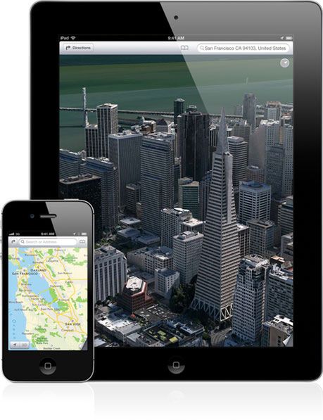 Nowe Mapy iPhone,iPad,fot. Apple.com