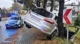 Żory: Pijany wypadł z drogi. Samochód sam wezwał służby na miejsce