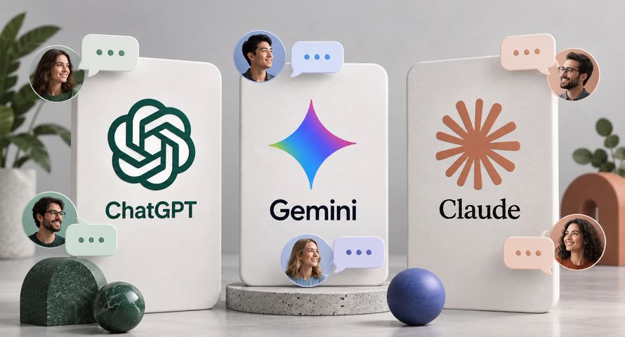 ChatGPT traci udziały. Gemini i Claude ze wzrostami