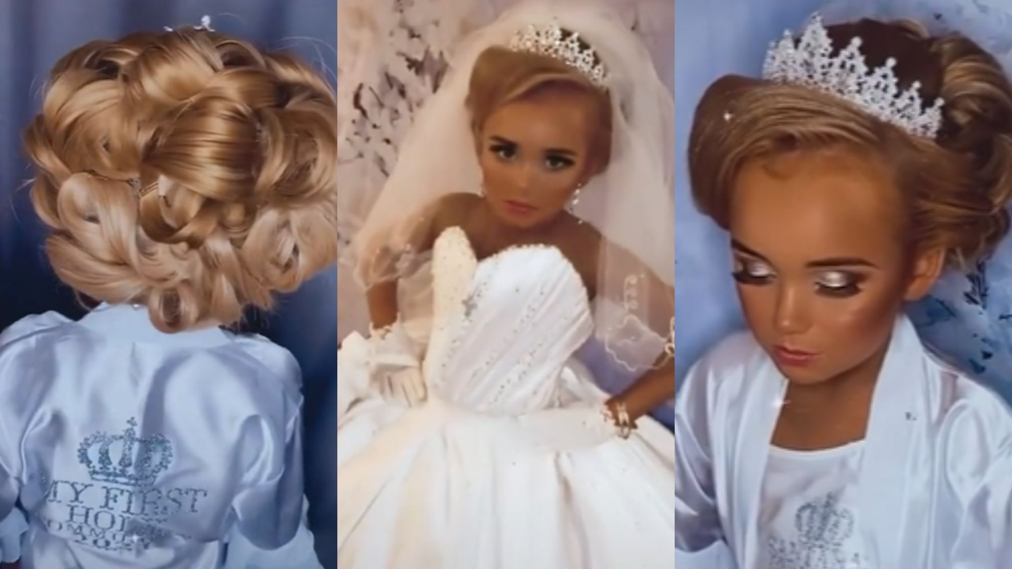 Makijażystka pokazała metamorfozą "full glam" na komunię... Udana?