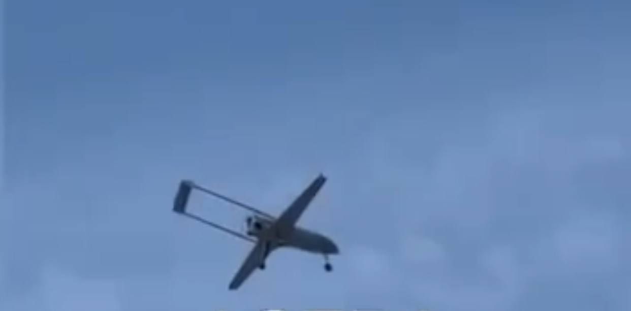 Na zdjęciu prawdopodobnie dron kamikaze „Luty”, którym uderzono w rafinerię Riazań w marcu 2024 r.