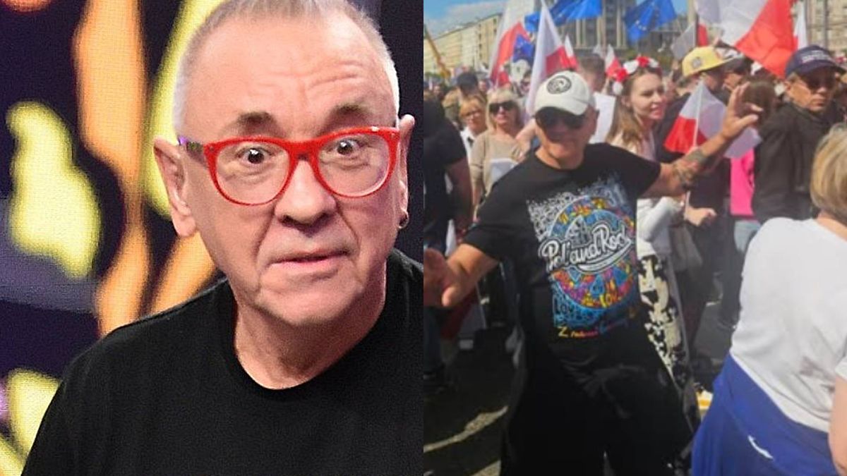 Jerzy Owsiak na marszu Trzaskowskiego