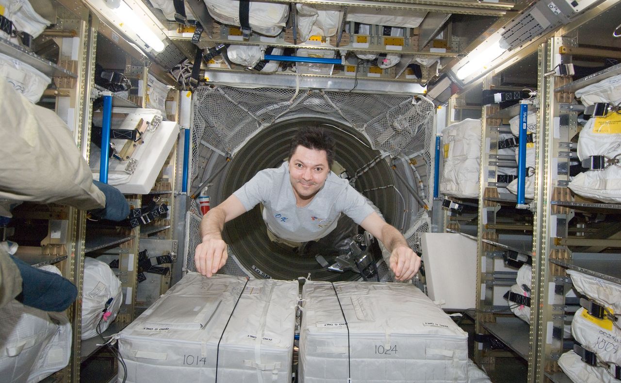 Kosmonauta Oleg Kononenko w trakcie swojego pobytu w 2012 roku na ISS.