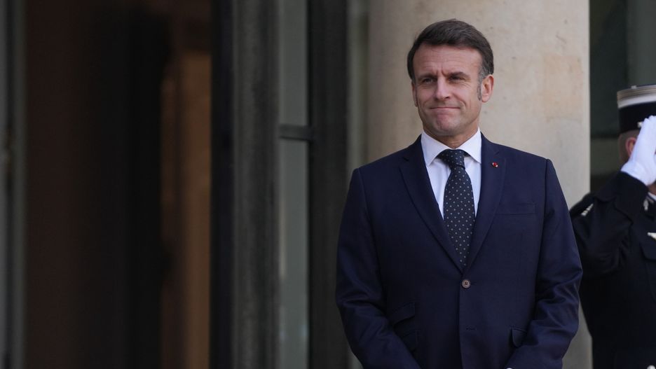 Emmanuel Macron, France's president, at the Elysee Palace in Paris, France, on Monday, Feb. 17, 2025. A group of European leaders is meeting in Paris to start drawing up their response after US officials at the Munich Security Conference last week said in stark terms that there's a limit to how much Washington is prepared to do. Photographer: Nathan Laine/Bloomberg via Getty Images