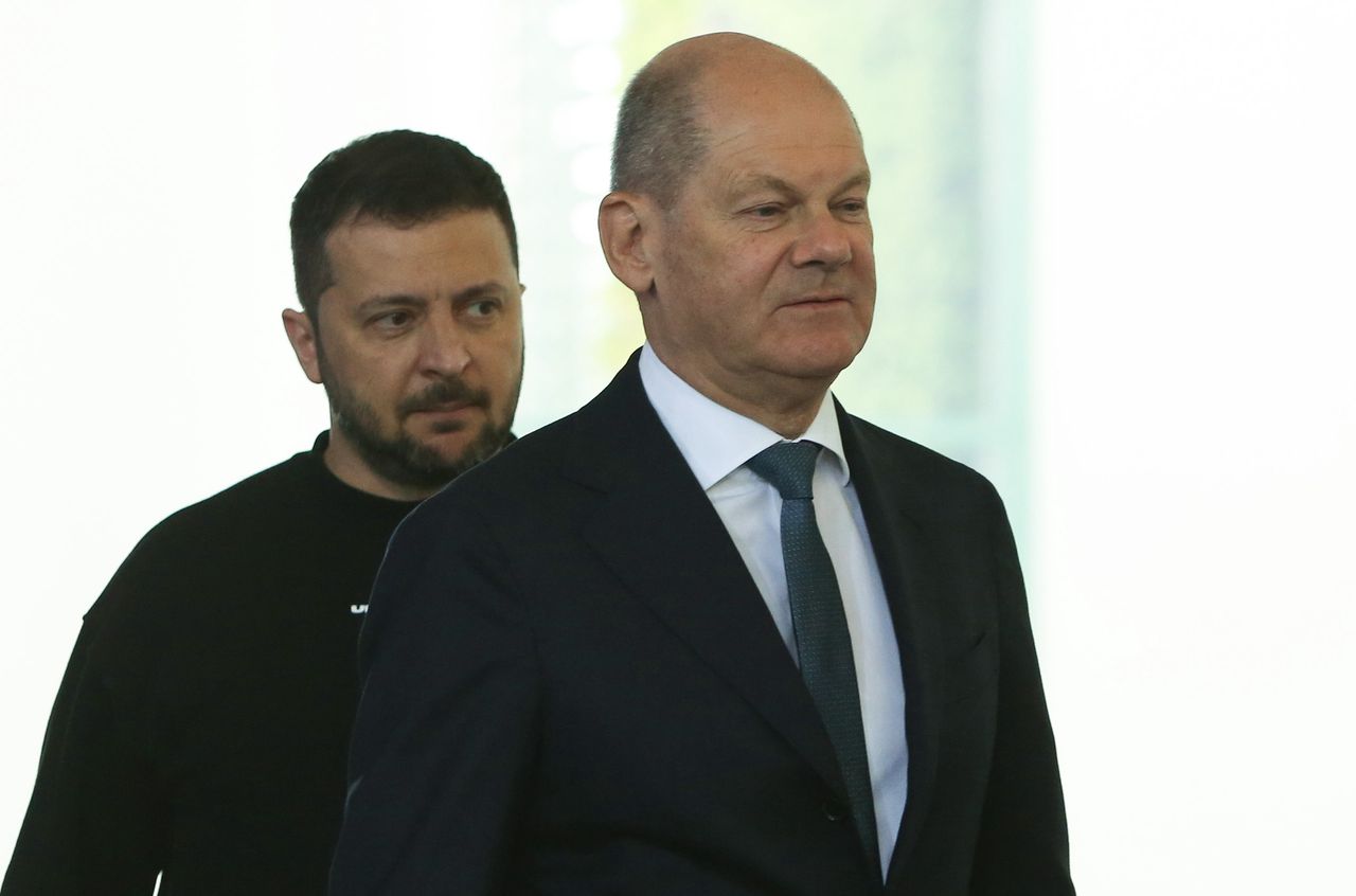 Wołodymyr Zełensky i Olaf Scholz