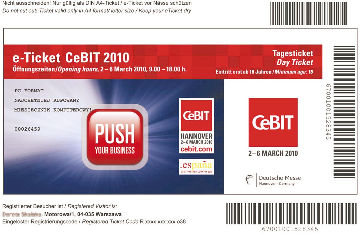 Darmowy bilet na targi CeBIT!