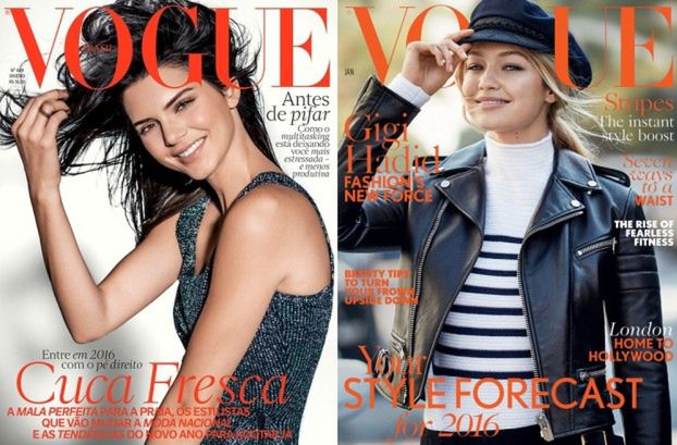 Uśmiechnięte Kendall i Gigi na okładkach "Vogue'a"!