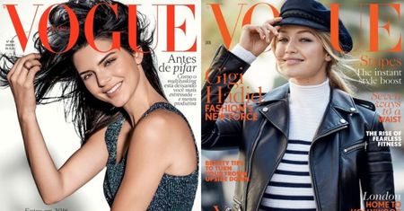 Uśmiechnięte Kendall i Gigi na okładkach "Vogue'a"!