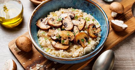 Kremowe risotto z grzybami leśnymi