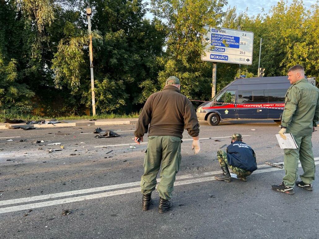 Miejsce eksplozji, w wyniku której zginęła Daria Dugina