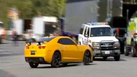 Bumblebee Camaro - wypadek na planie filmu Transformers 3