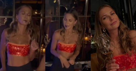 Anna Lewandowska świętuje urodziny, KRĘCĄC BIODRAMI w kusym topie. Miała jeszcze gwizdek jak w Manieczkach... (WIDEO)