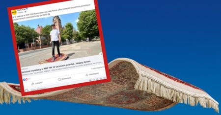 Taki widok może zaskoczyć. Latający dywan w Szczecinie