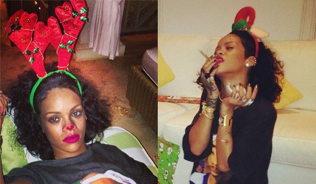 Rihanna pali marihuanę... w Wigilię! (FOTO)