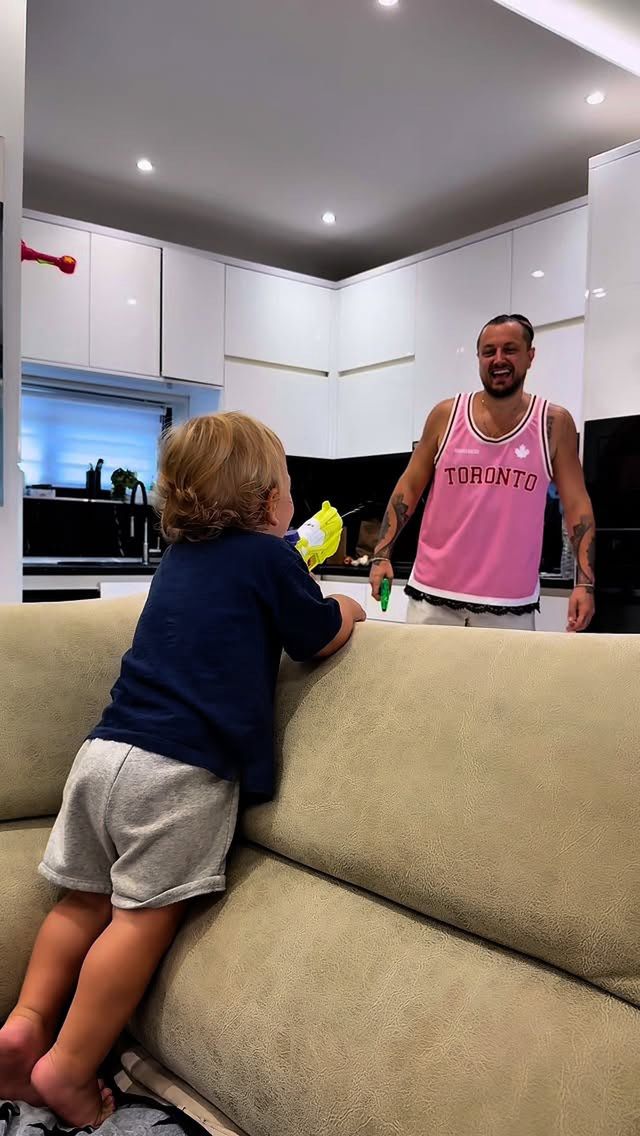 Baron z synkiem Leonardem
