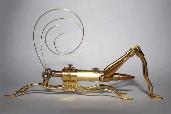Steampunkowe insekty zrobione z... naboi! 2