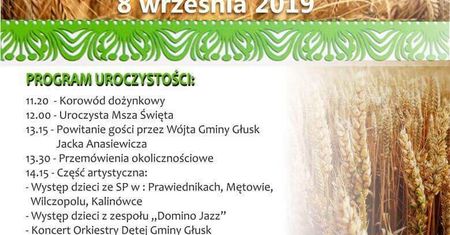 Dożynki Gminy Głusk 2019. Gwiazdą imprezy zespół Cliver