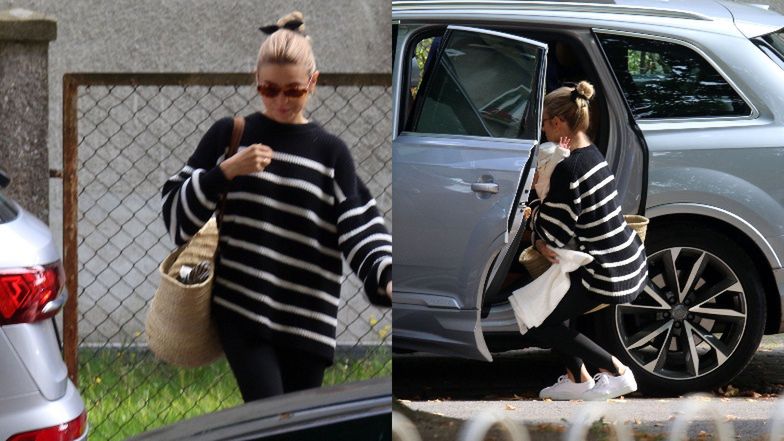 Kasia Tusk na rodzinnym spacerze