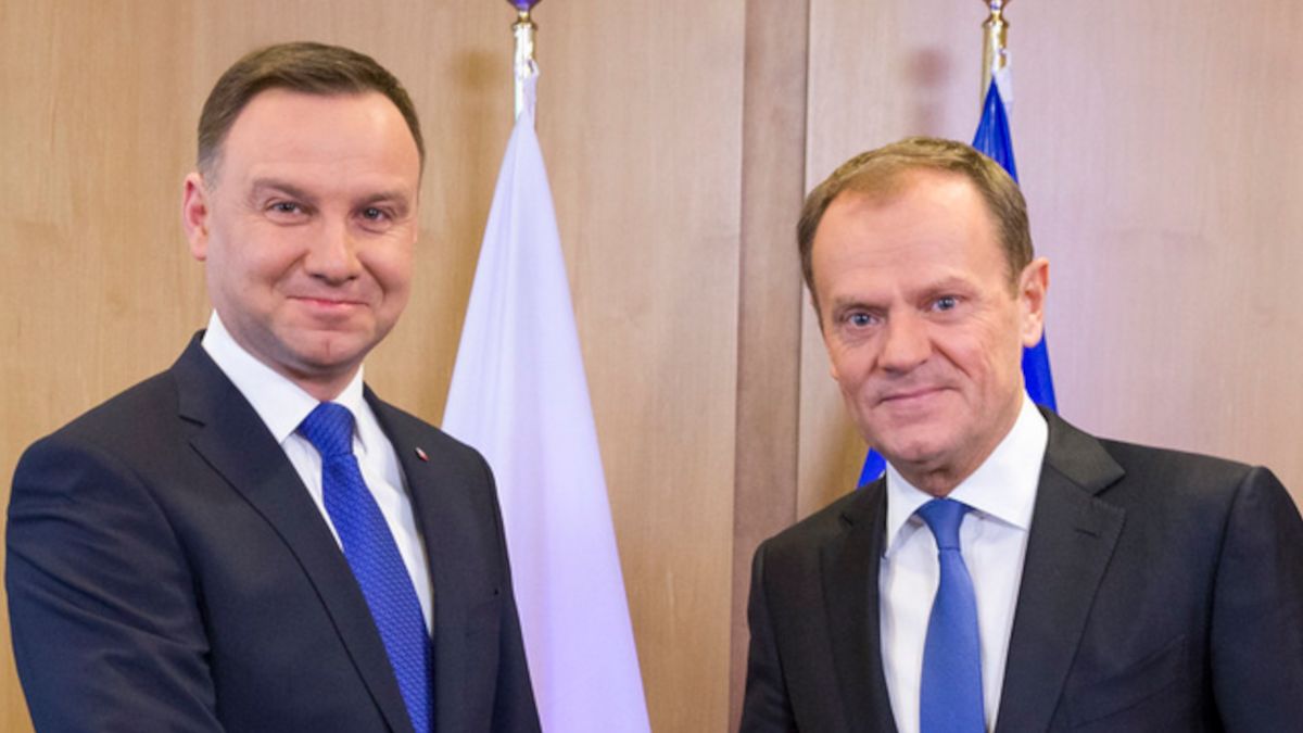 Andrzej Duda i Donald Tusk.