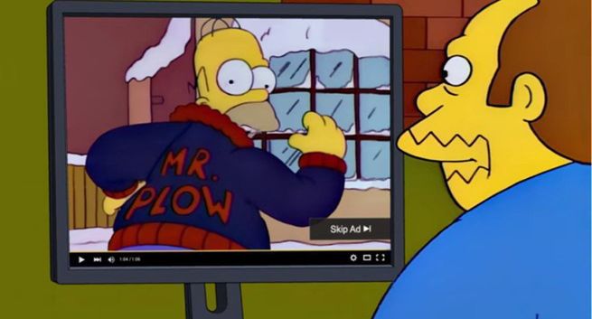 Homer Simpson w spocie YouTube’a rozwija biznes dzięki reklamom wideo