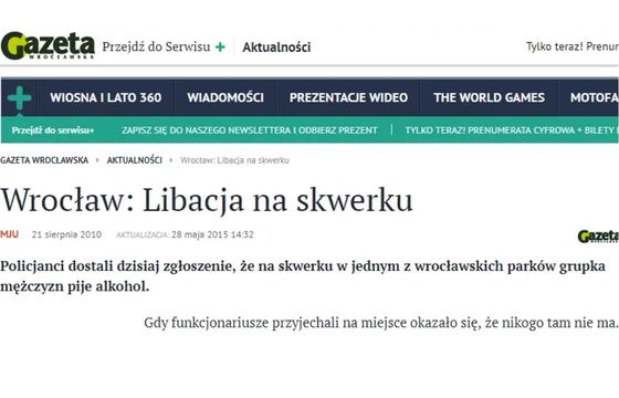 "Libacja na skwerku" ma 15 lat. "Musiałam coś wrzucić do sieci"